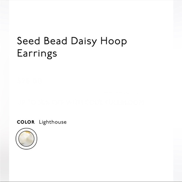 Madewell seed bead daisy hoop earring - Picture 7 of 11